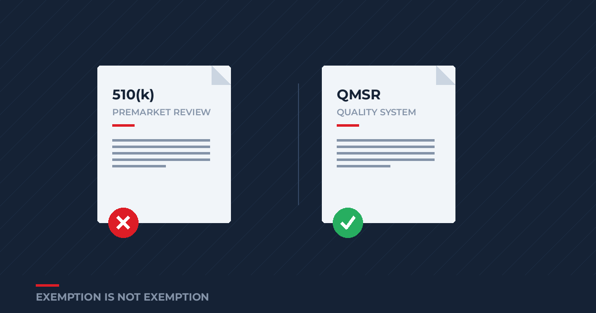 510(k)-Exempt Does Not Automatically Mean QMSR-Exempt